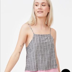 LA Hearts Open Back Linen Tank Top